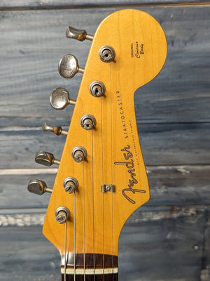 Used Fender Stratocaster front of headstock