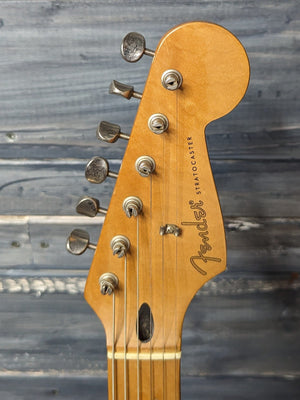 Used Fender Jimmy Vaughan front of the headstock