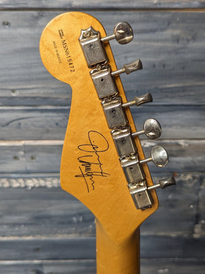 Used Fender Jimmy Vaughan back of the headstock
