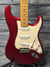 Used Fender Stratocaster close up of the body