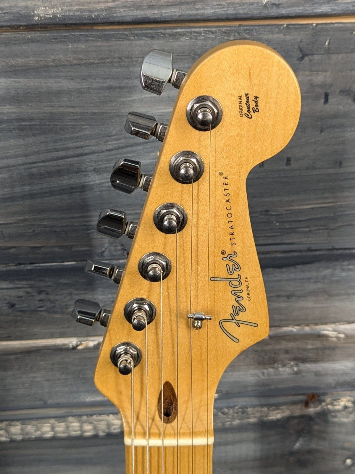 Used Fender 2016 American Professional Strat front of the headstock