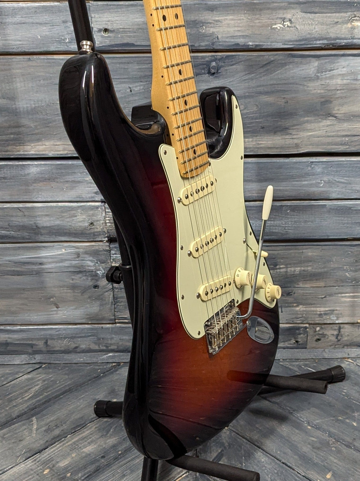 Used Fender 2016 American Professional Strat bass side view of the body