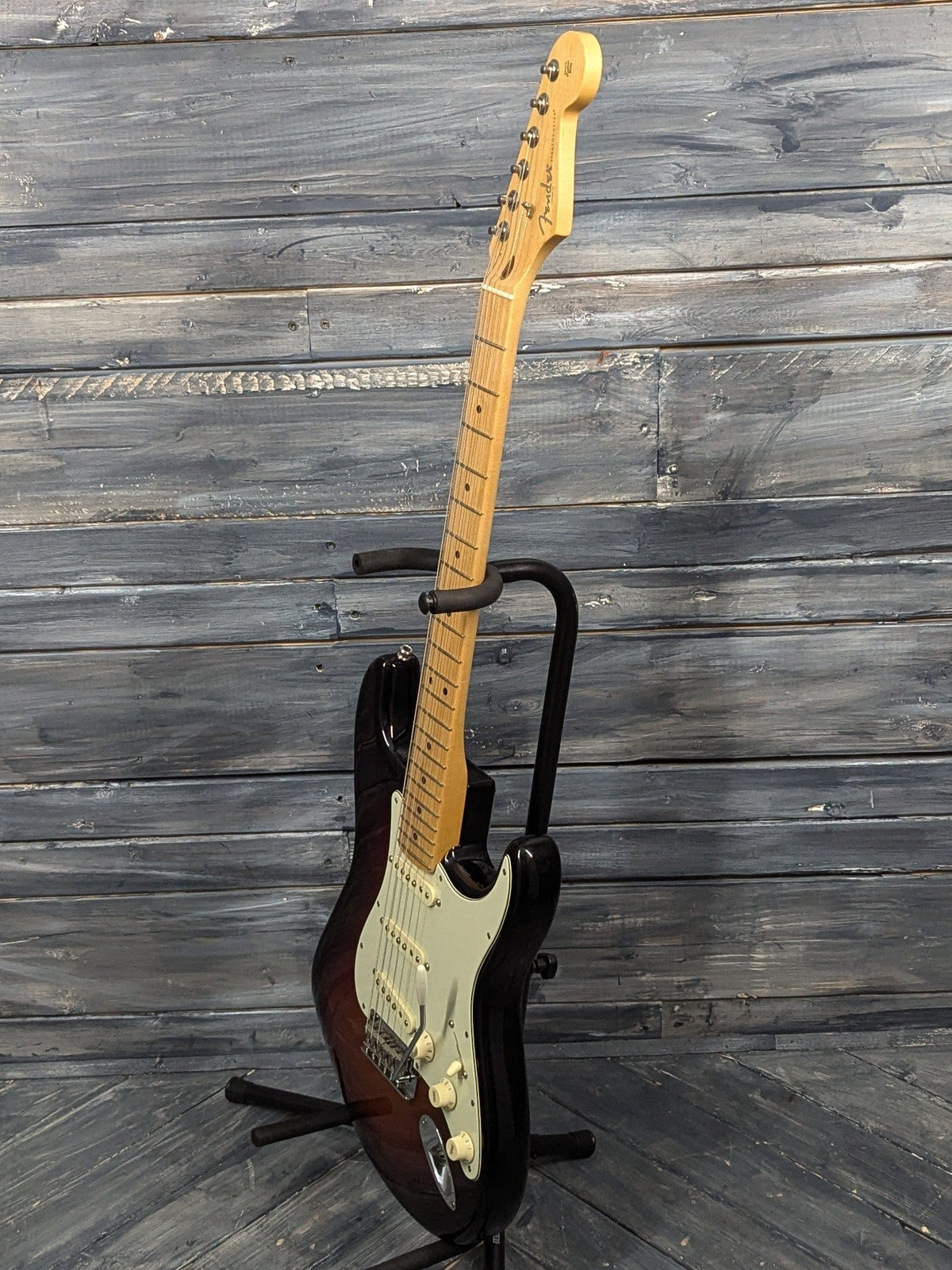 Used Fender 2016 American Professional Strat full treble side view of the guitar