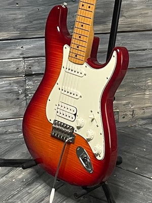 Fender Electric Guitar Used Fender 2016 MIM Standard Stratocaster HSS Plus Top Electric Guitar-Aged Cherry Burst