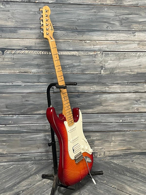 Fender Electric Guitar Used Fender 2016 MIM Standard Stratocaster HSS Plus Top Electric Guitar-Aged Cherry Burst