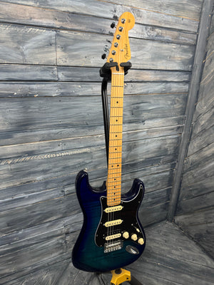 Electric guitar on a wooden floor