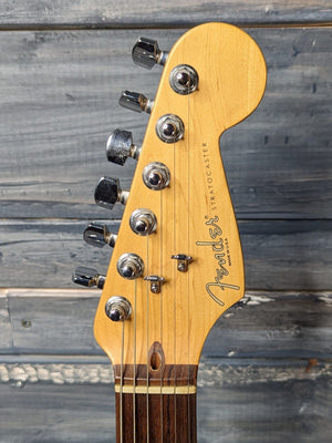 Used Fender Stratocaster front of the headstock
