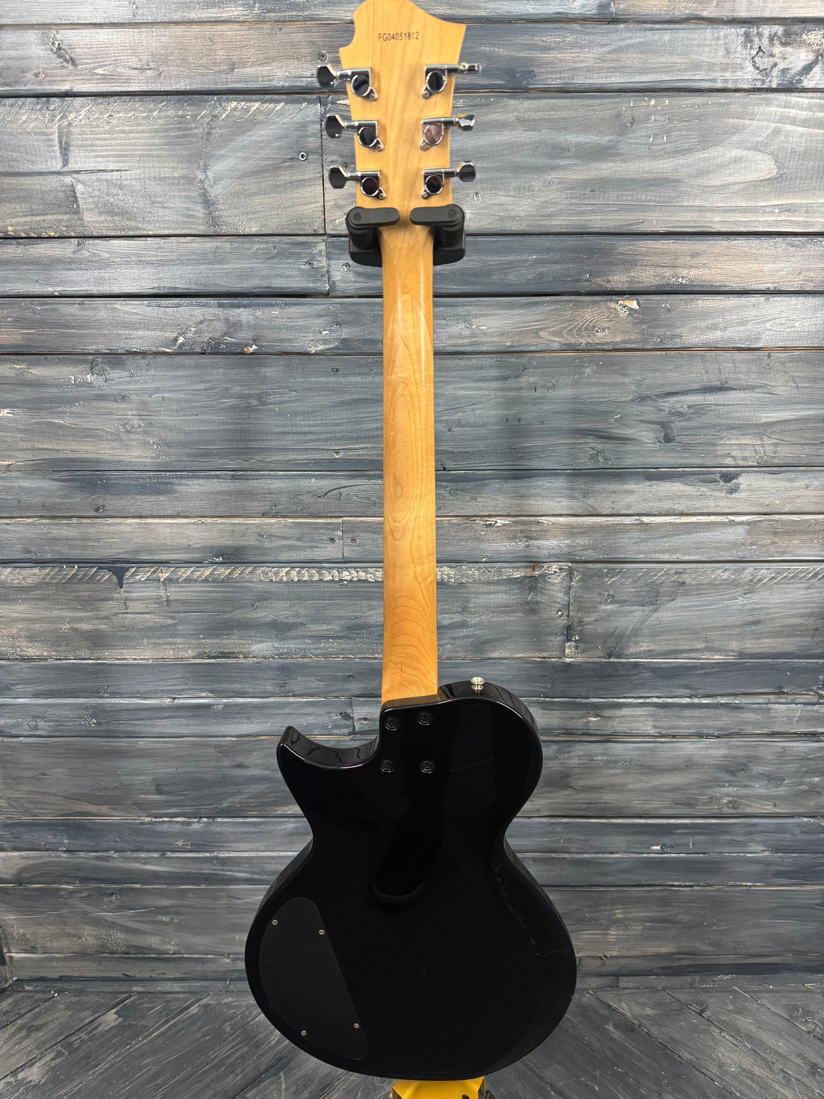 This is a photo of the back of the guitar.