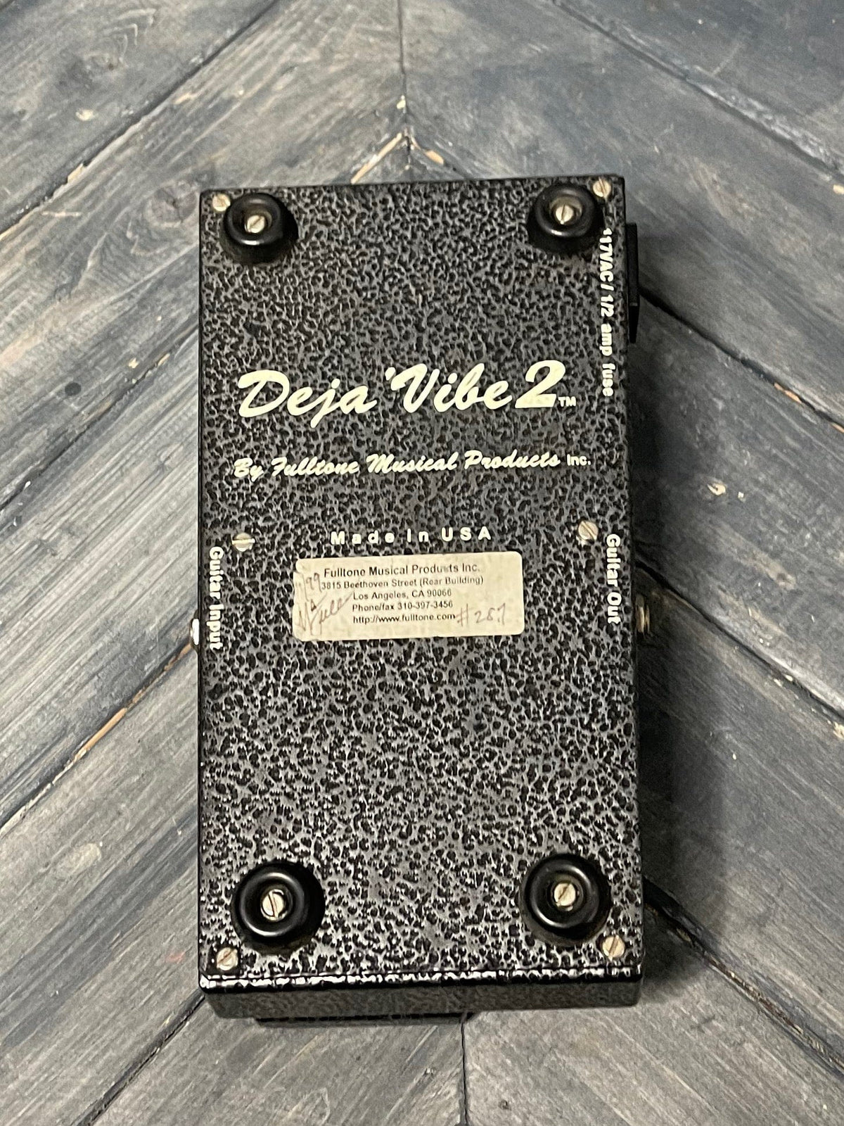Fulltone pedal Used Fulltone Deja Vibe 2 Chorus Vibrato Pedal Bottom image
