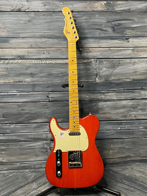 G&L Guitars Electric Guitar G&L Left Handed Tribute ASAT Classic Electric Guitar- Translucent Orange