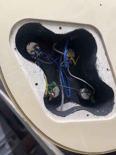 Used Gallen LP-Style Electric Guitar pot cavity