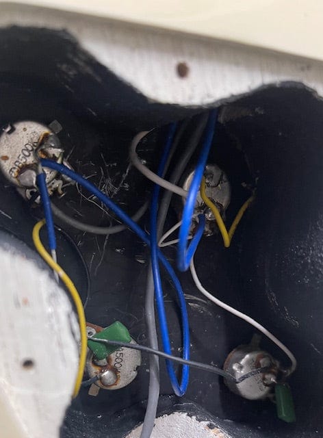 Used Gallen LP-Style Electric Guitar volume and tone pots