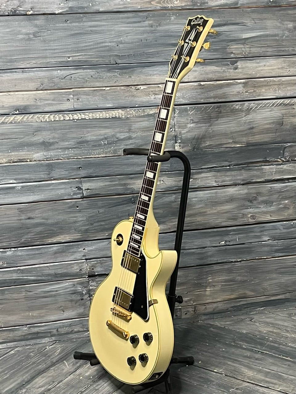 Used Gallen LP-Style Electric Guitar full view of treble side