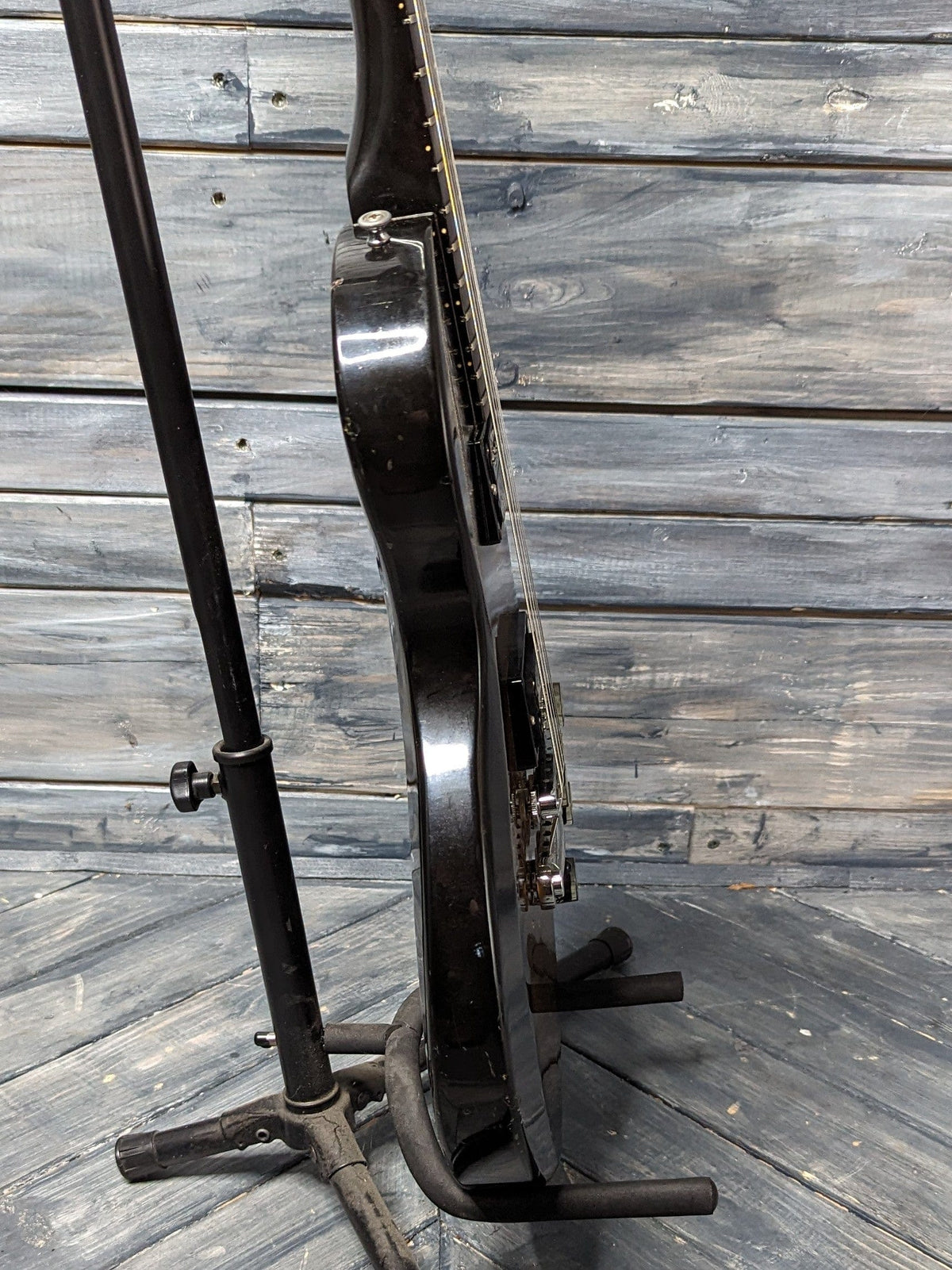 Used Gibson Les Paul Firebrand close up bass side view of body