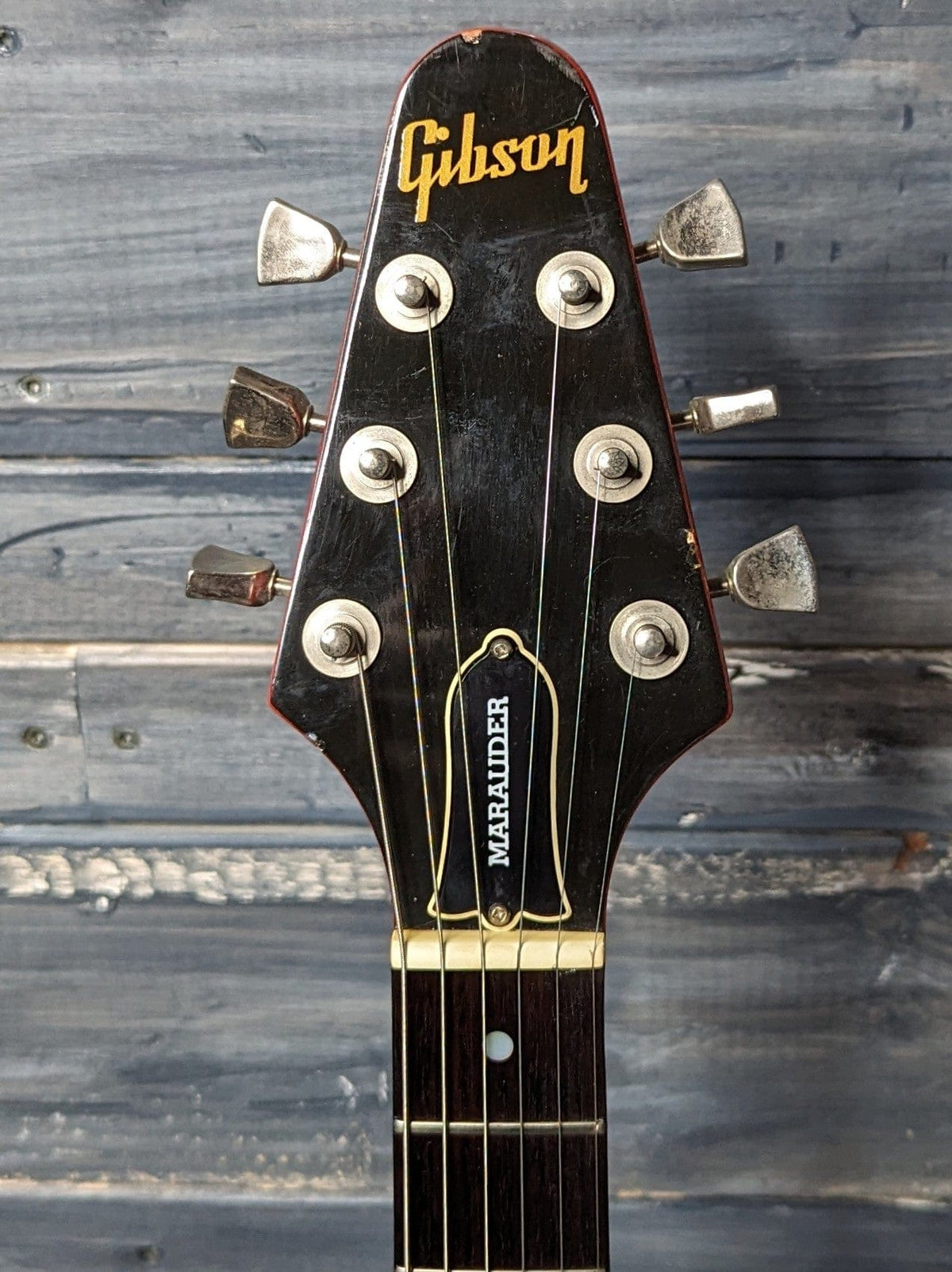 Used Gibson 1981 Marauder front of the headstock