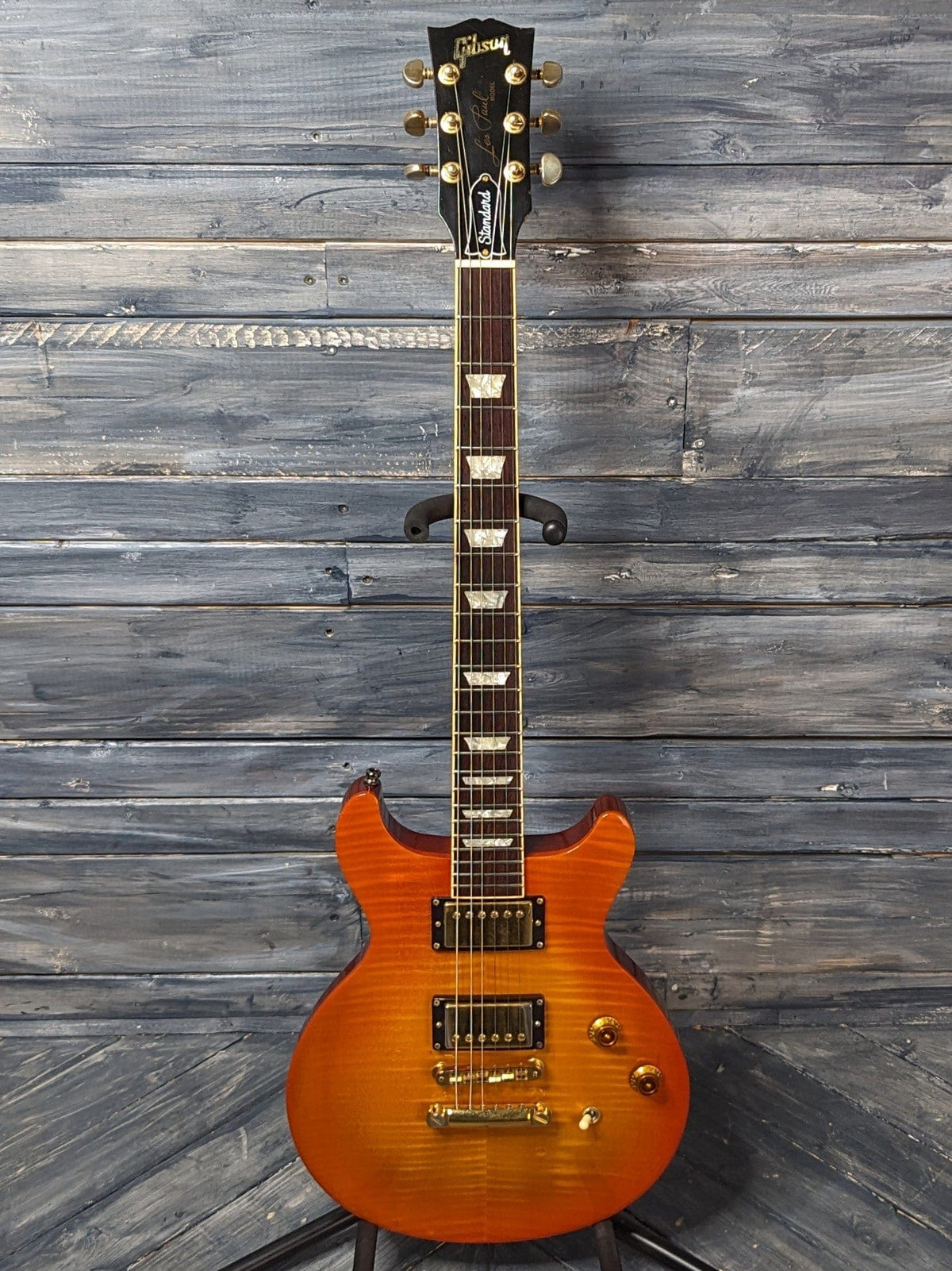 Used Gibson Double Cut Les Paul Standard full view of the guitar