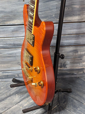 Used Gibson Double Cut Les Paul Standard treble side view of the body