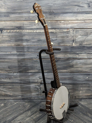 Gold Tone Left Handed CC-100+/L full treble side view of the banjo
