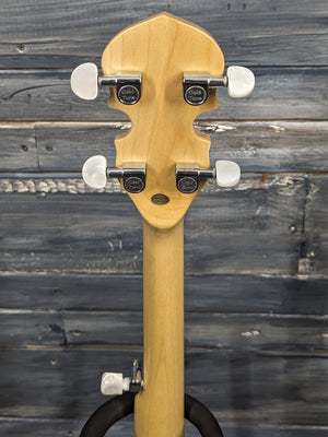Gold Tone Left Handed CC-100/L back of the headstock