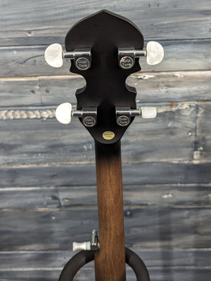Gold Tone Left Handed CC-5/L back of the headstock