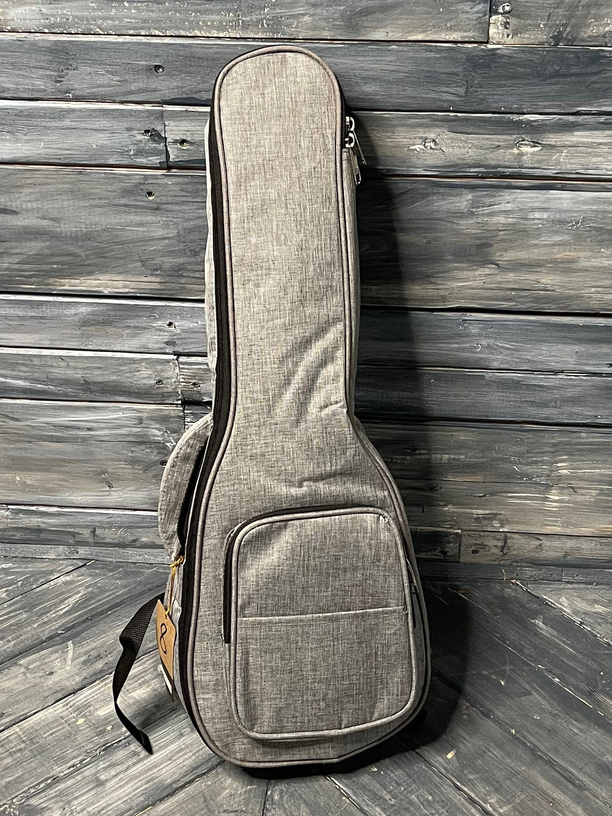 front of gig bag for Gold Tone Left Handed Reso Uke 