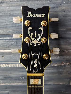Used Ibanez Artist front of the headstock