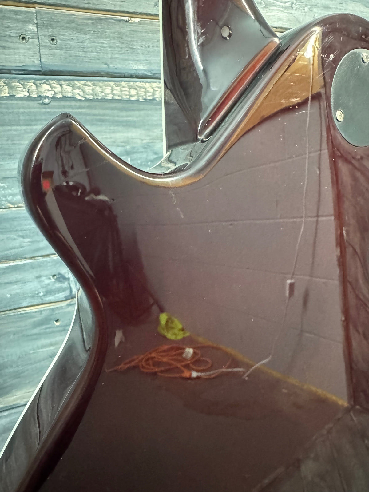 This is a photo of the back of the guitar.