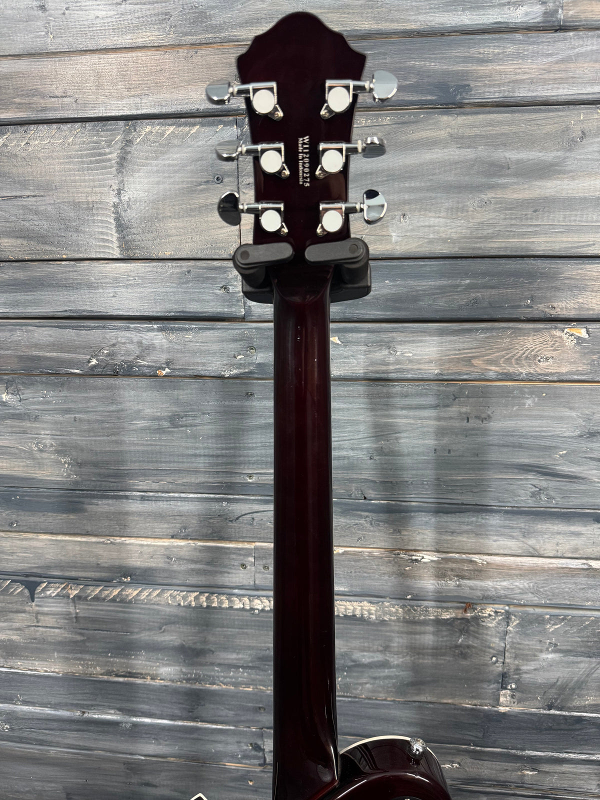 This is a photo of the back of the guitar.