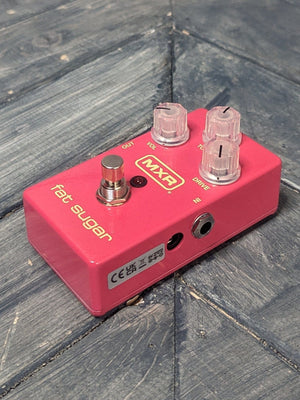 Used MXR Fat Sugar Drive Pedal right side of pedal with input jack and power input