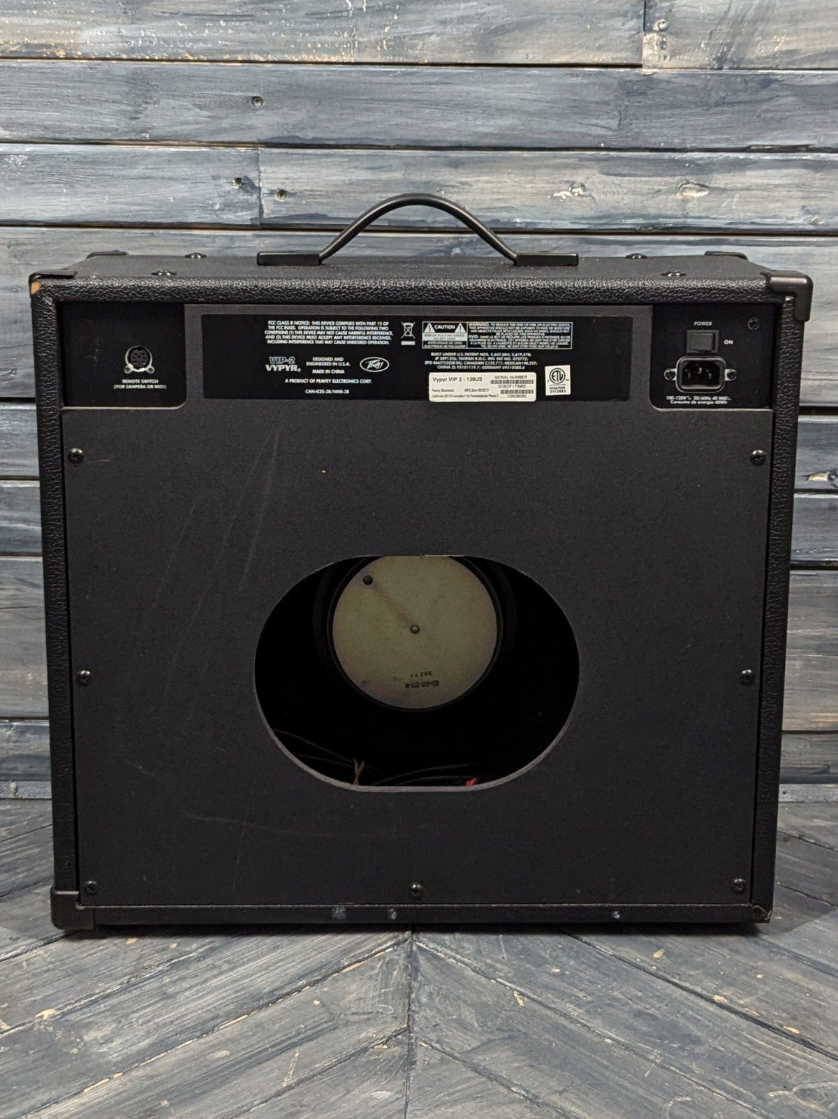 Used Peavey Vypyr VIP 2 back of the amp
