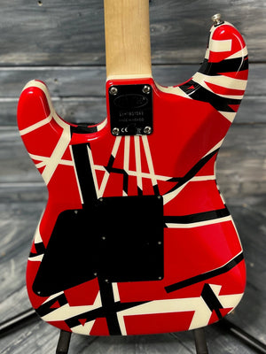 Used EVH close up of back of guitar