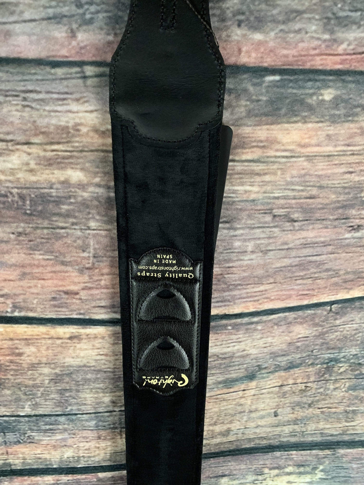 RightOn! Jazz Collection Guitar Strap pick holders on the back of strap