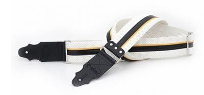 RightOn! Guitar Strap- Hot Rod Yellow stock photo