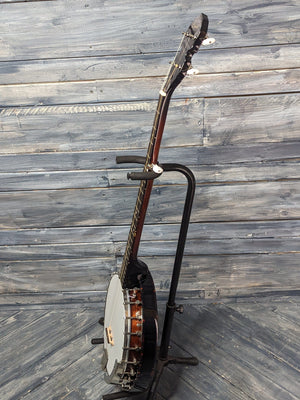 Savannah Left Handed SB-100L full bass side view of banjo