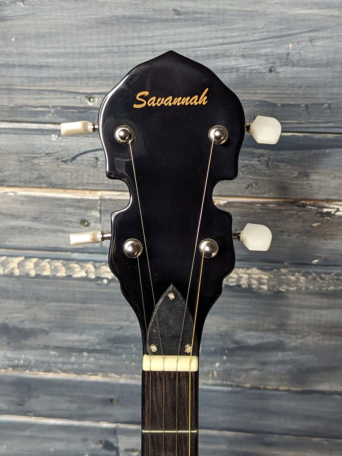 Savannah Left Handed SB-100L front of headstock