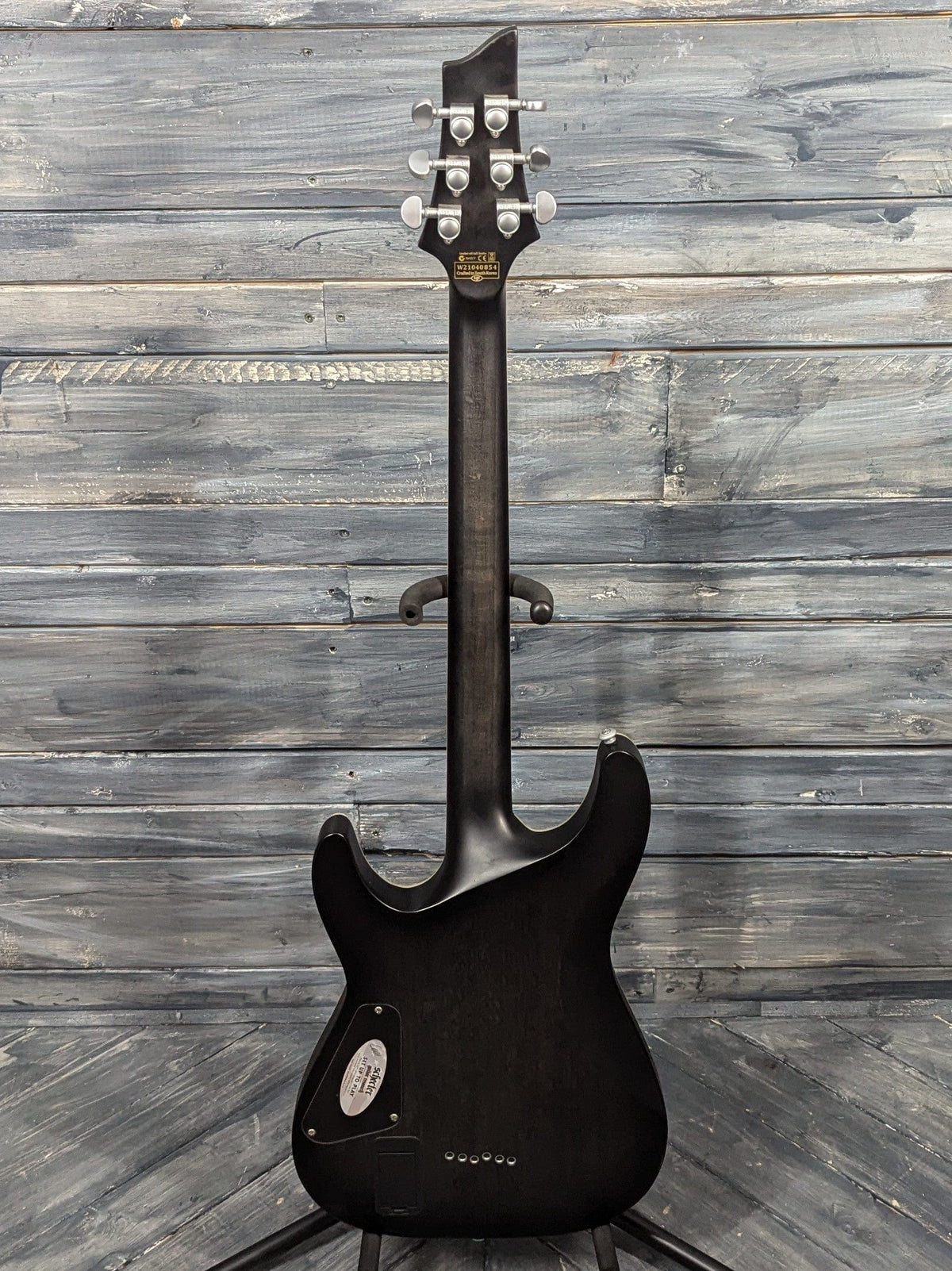 Used Schecter C-1 Platinum full view of the back of the guitar