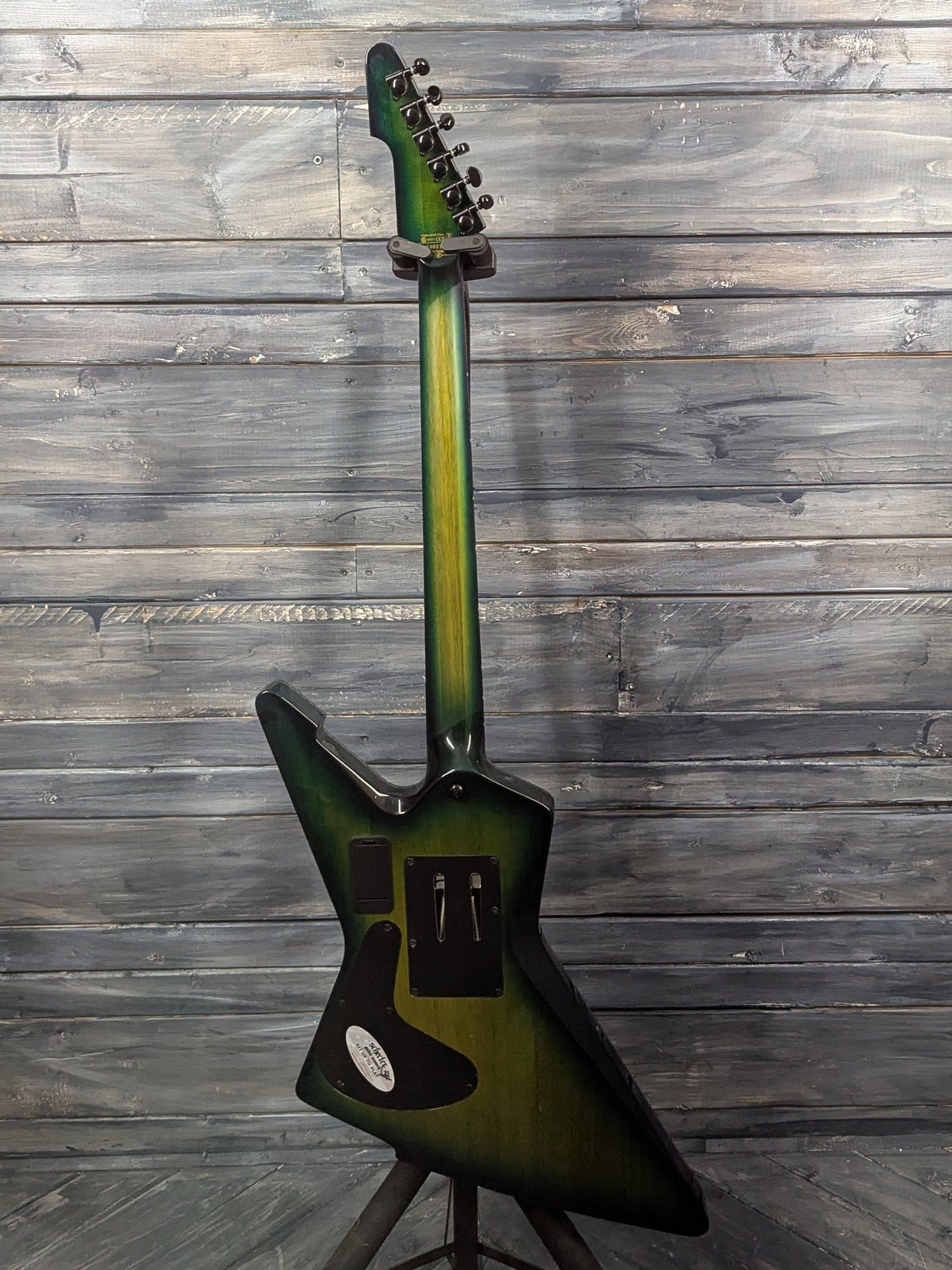 Used Schecter E-1 FR S full view of the back of the guitar
