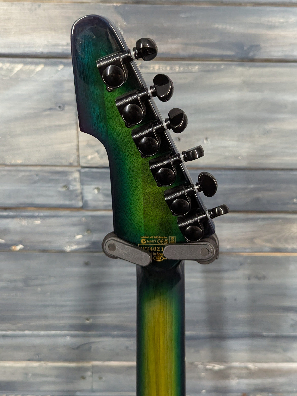 Used Schecter E-1 FR S back of the headstock