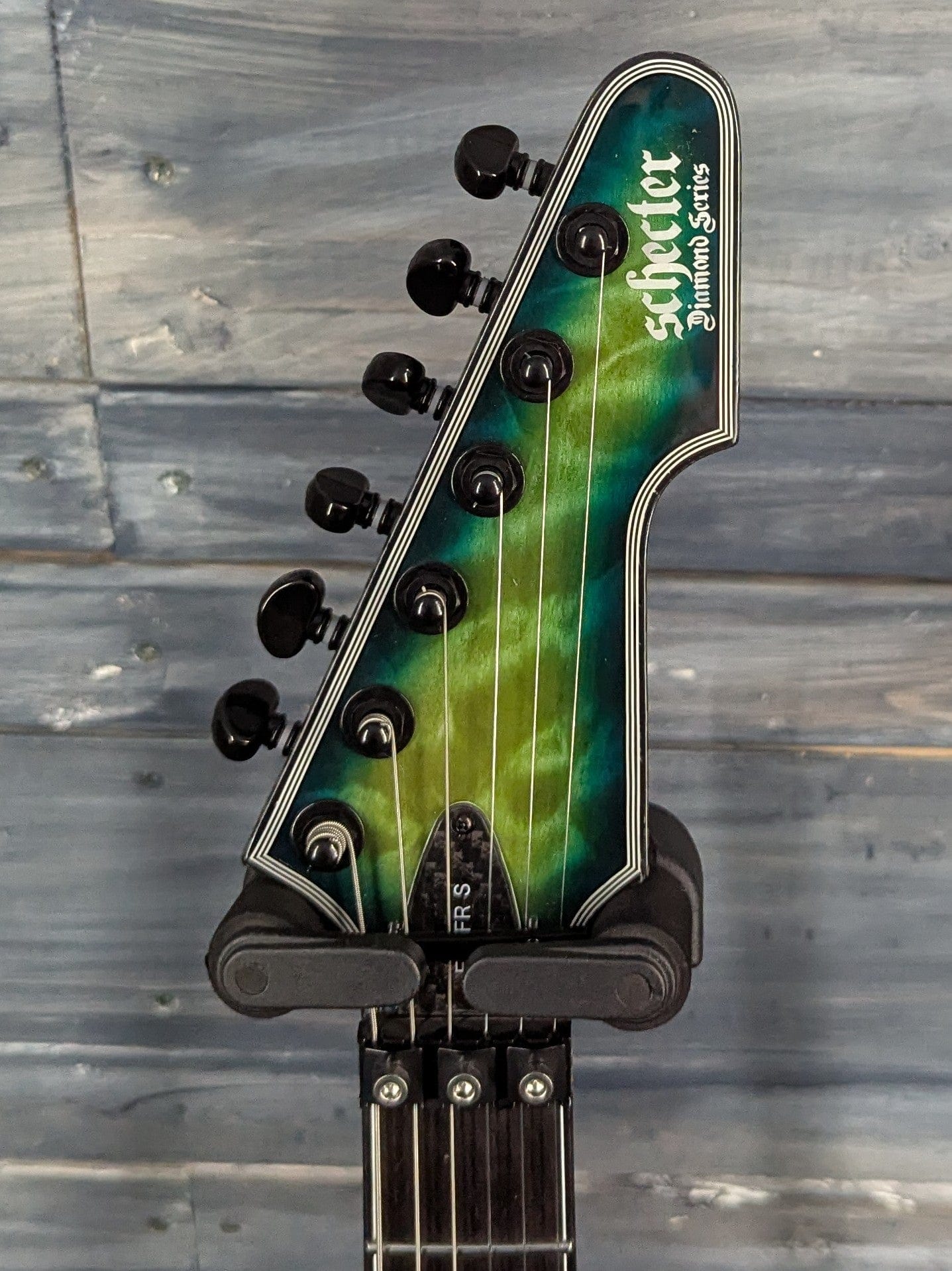 Used Schecter E 1 FR S Sustainiac Electric Guitar Green Burst used-schecter-e-1-fr-s-sustainiac-electric-guitar-green-burst