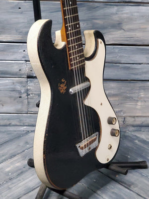 Used Silvertone 1448 bass side view of the body