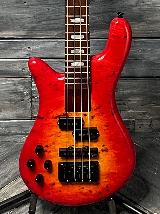 Spector Electric Bass Spector Left handed Euro Bolt 4 EUROBOLT4INRLH 4 String Electric Bass Guitar- Inferno Red