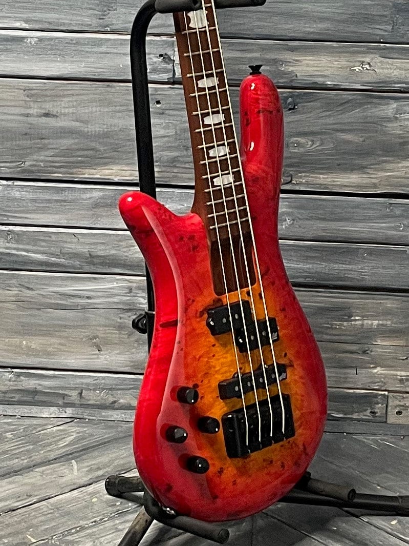 Spector Electric Bass Spector Left handed Euro Bolt 4 EUROBOLT4INRLH 4 String Electric Bass Guitar- Inferno Red