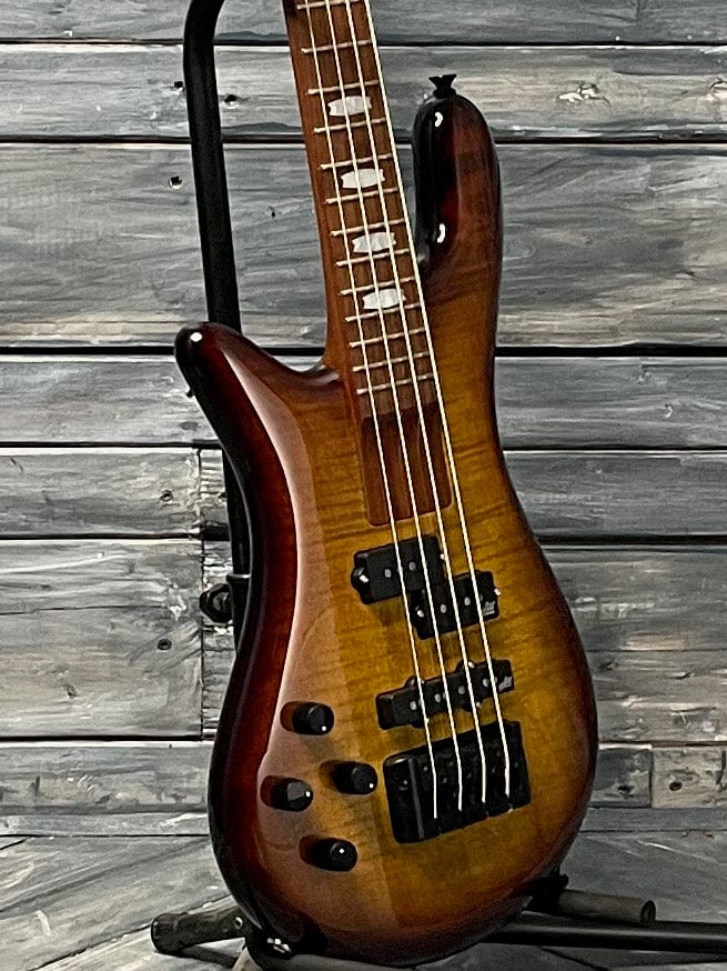 Spector Electric Bass Spector Left handed Euro Bolt 4 EUROBOLT4TSB 4 String Bass Guitar- Tobacco Sunburst