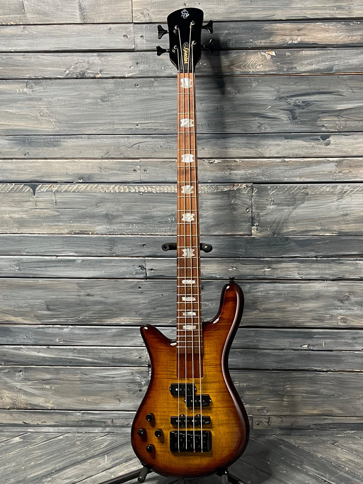 Spector Electric Bass Spector Left handed Euro Bolt 4 EUROBOLT4TSB 4 String Bass Guitar- Tobacco Sunburst