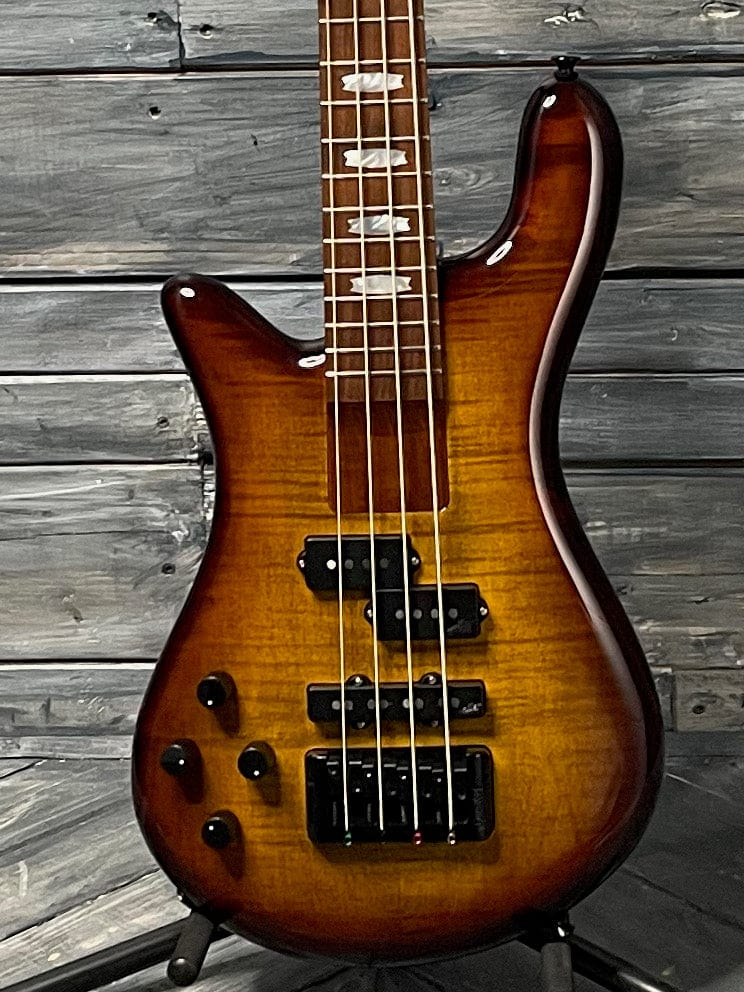 Spector Electric Bass Spector Left handed Euro Bolt 4 EUROBOLT4TSB 4 String Bass Guitar- Tobacco Sunburst