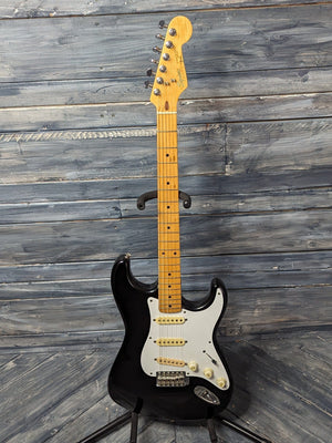 Used Squier Stratocaster full view of the guitar
