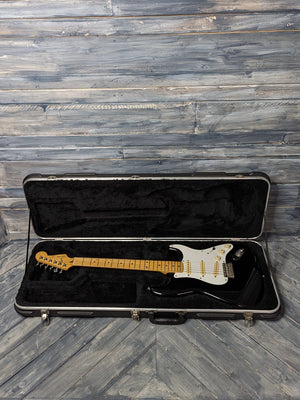Used Squier Stratocaster in open hard case