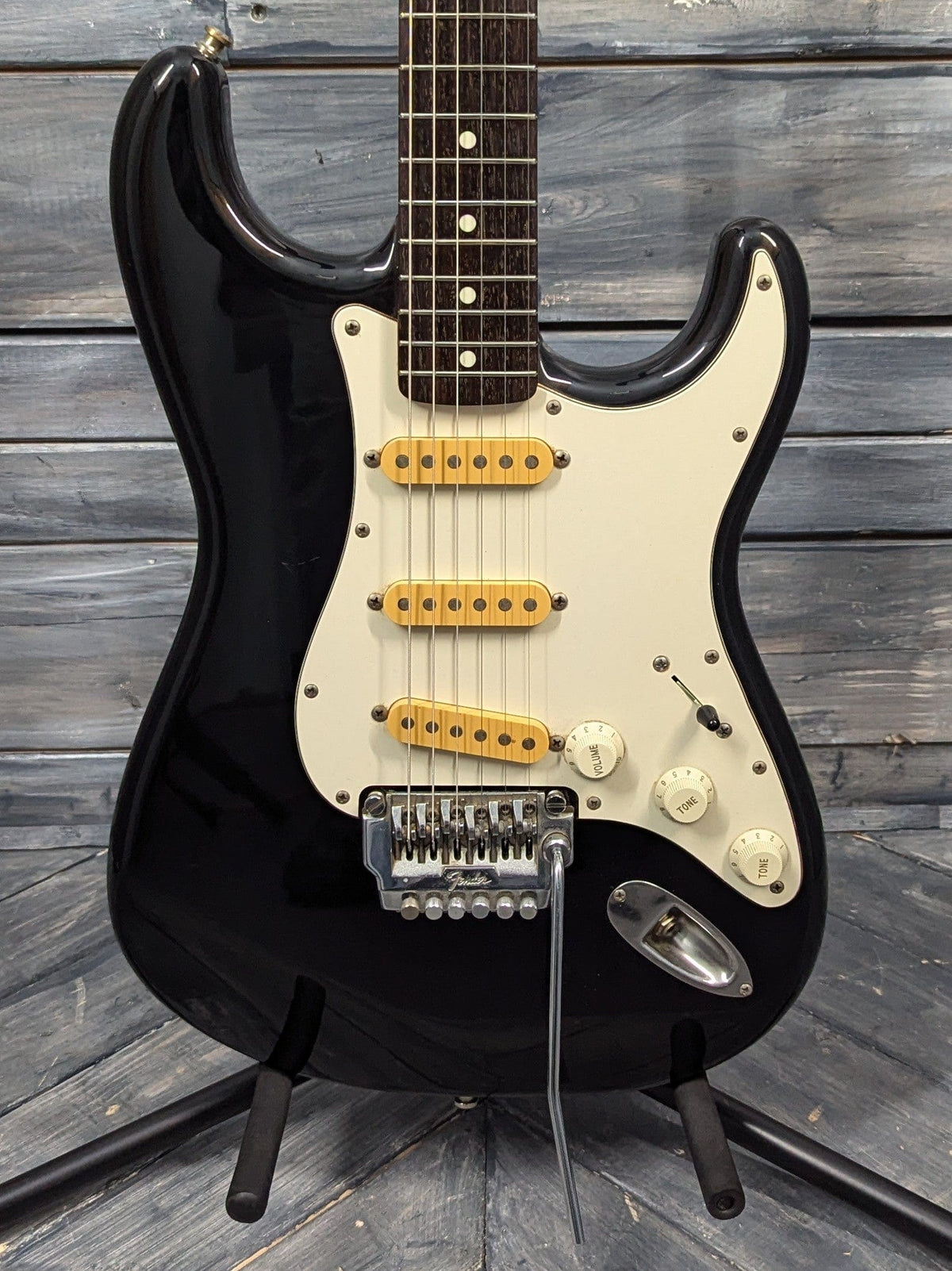 Used Squier close up of the body