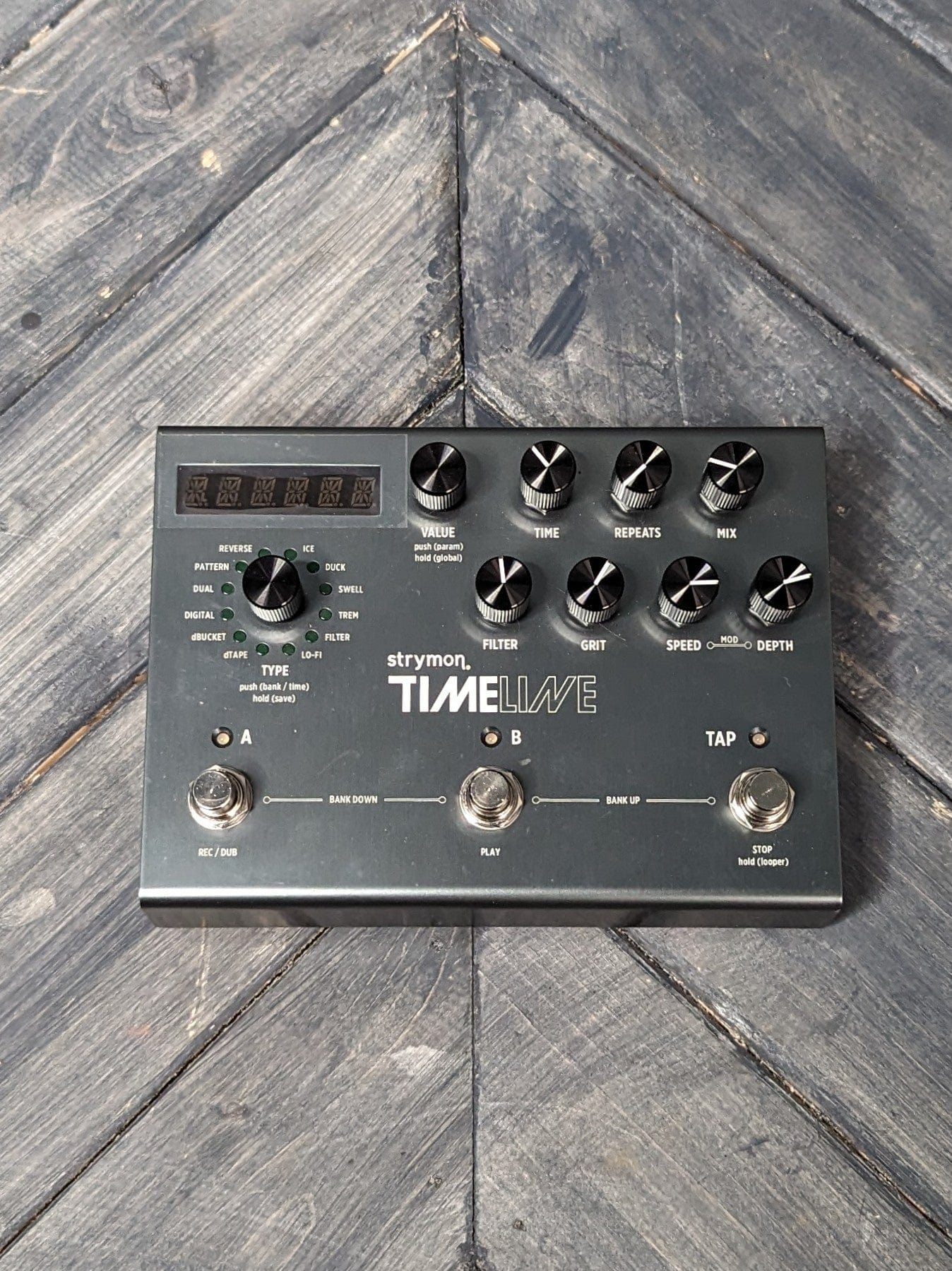 Used Strymon TimeLine top of pedal