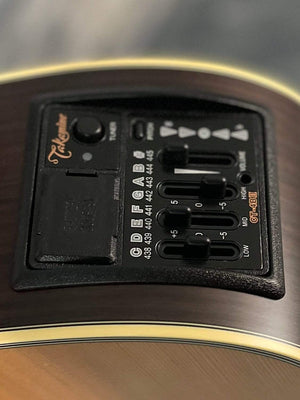 Takamine Left Handed GB7C close up of the electronics